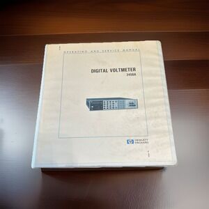 Hewlett Packard 3456A Digital Voltmeter  Operator And Service Manual 03456-90004